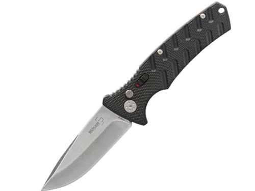 tipos de afiamentos - faca Böker Plus Strike afiamento de sabre - knifestock